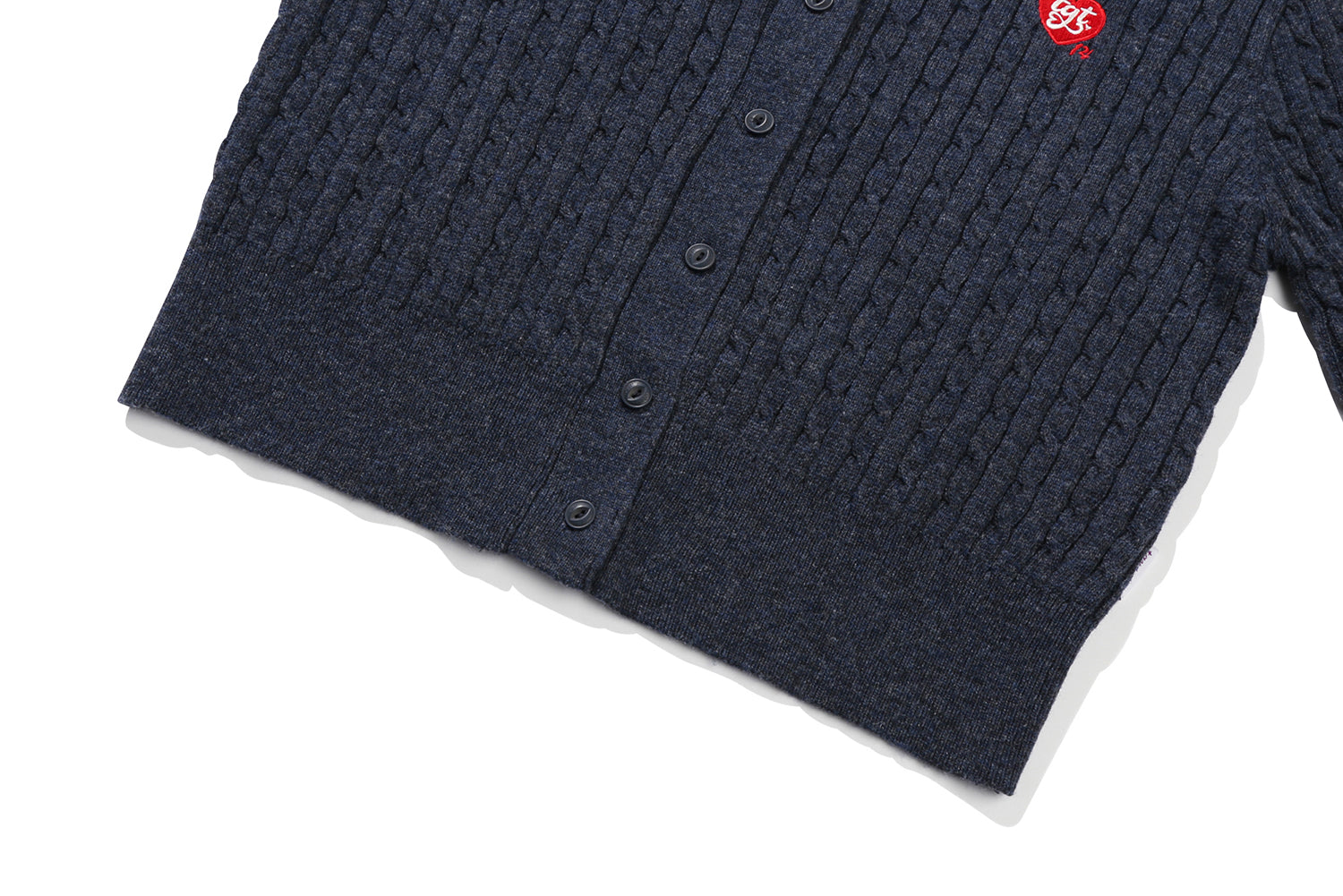 CABLE SLIM CARDIGAN(DARK INDIGO)