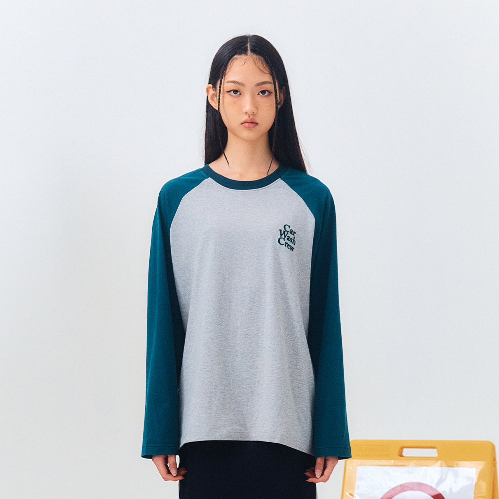 LOGO RAGLAN LONG SLEEVE GREY