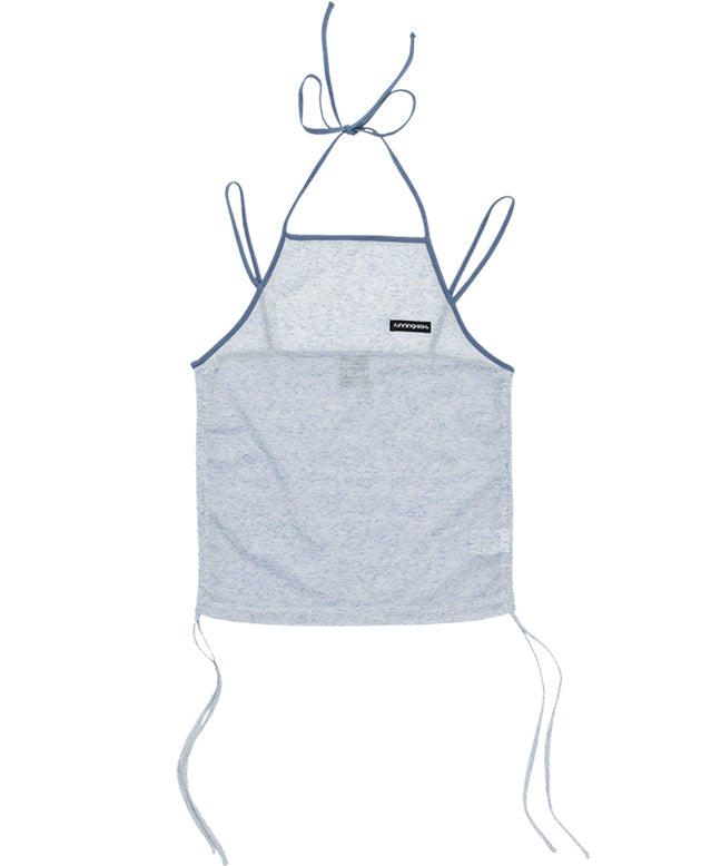 HALTER NECK SEE THROUGH SLEEVELESS TOP