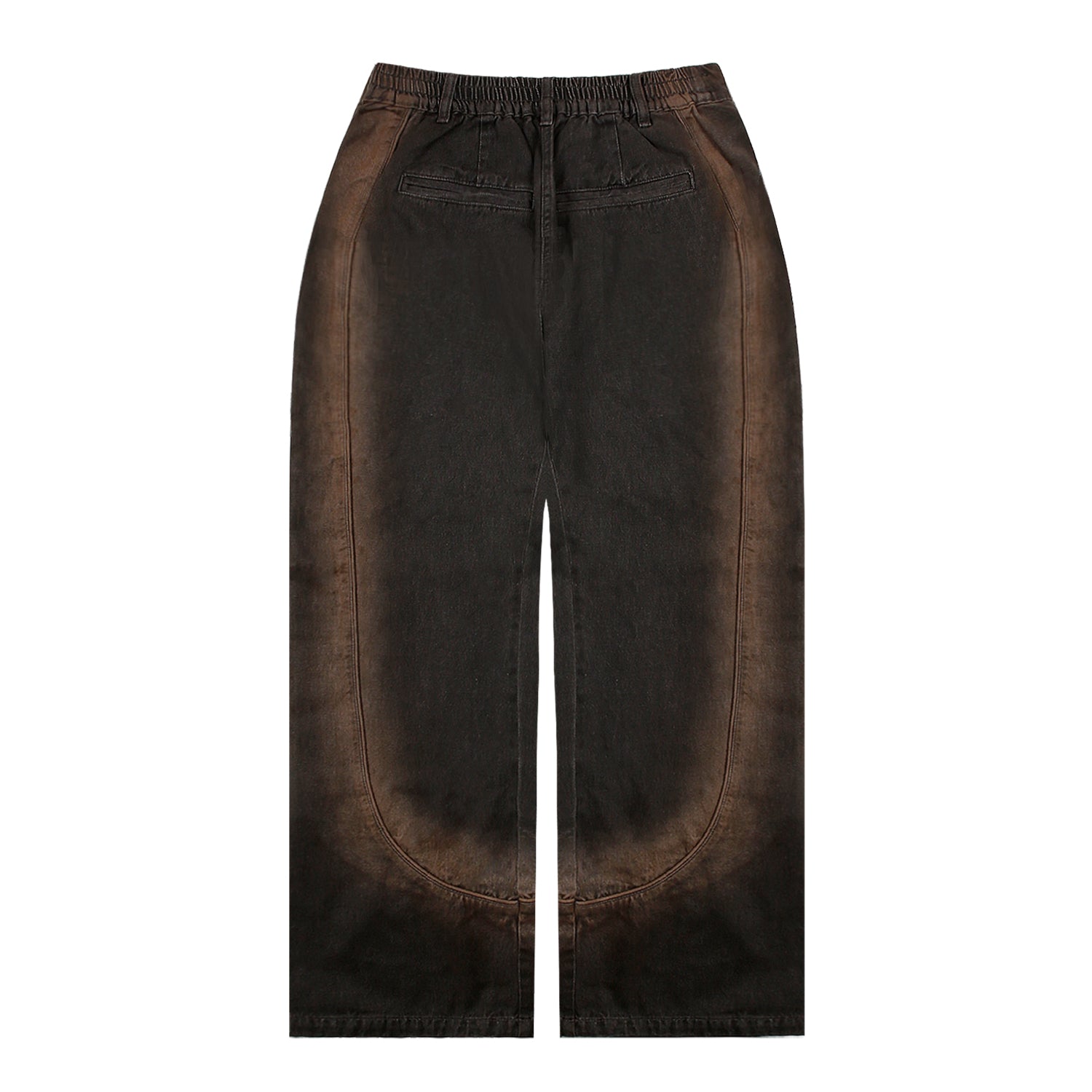 XP193 Line Washing Denim Track Pants (BLACK)