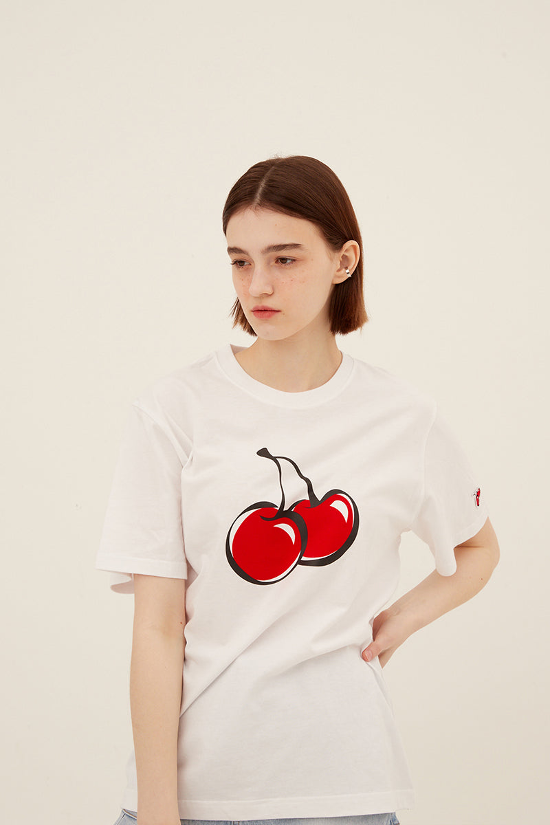 ビッグチェリー半袖Tシャツ／BIG CHERRY T-SHIRT JS