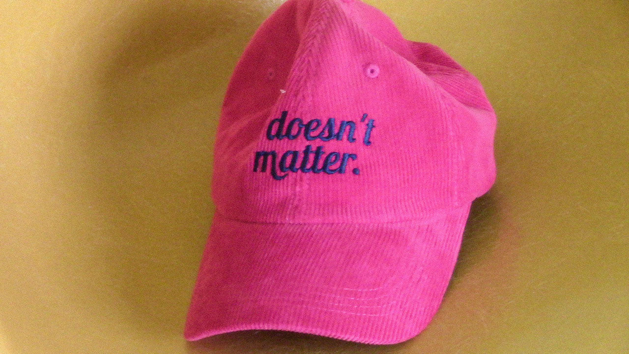 Corduroy logo ball cap (Hot pink)