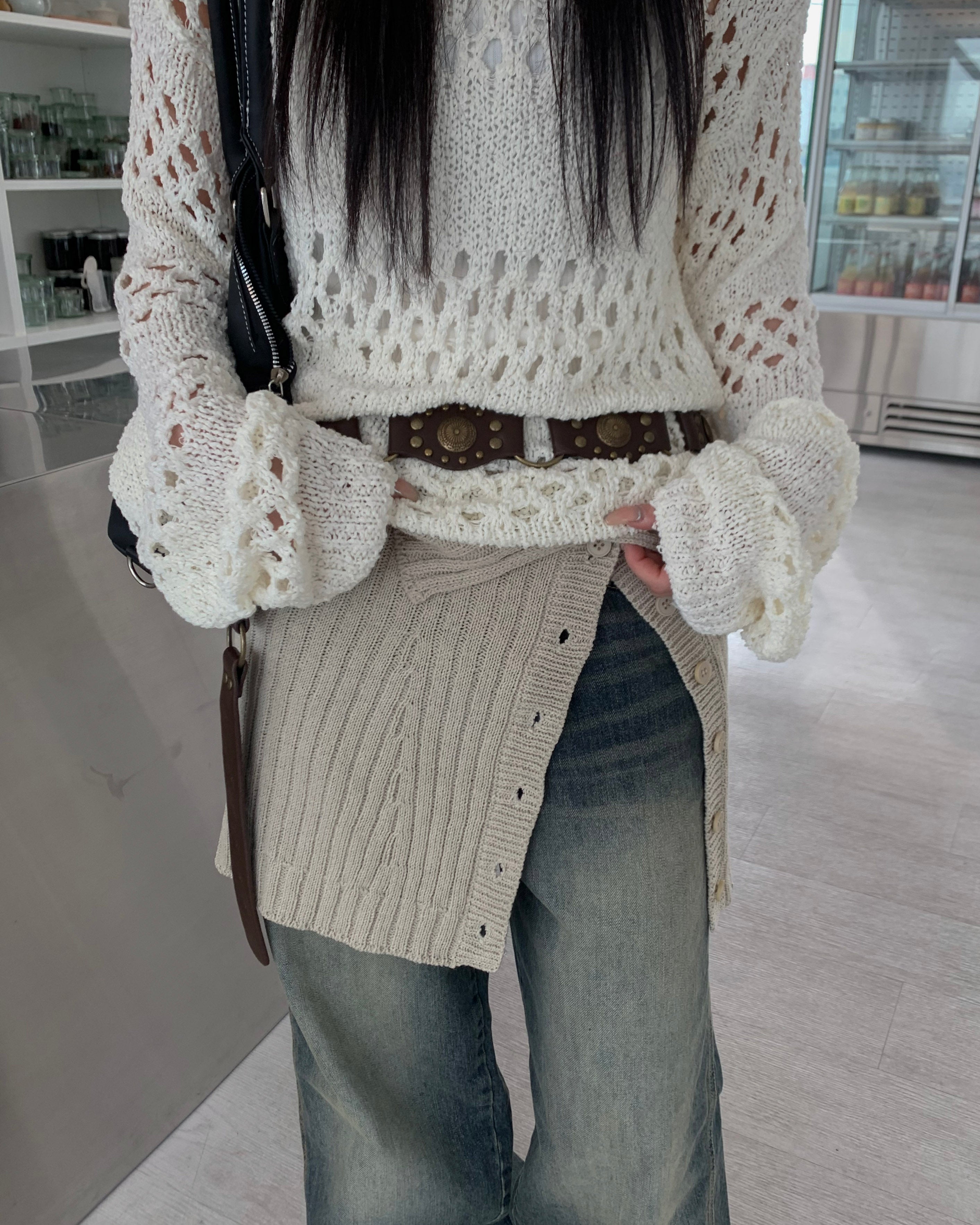 Button knit top