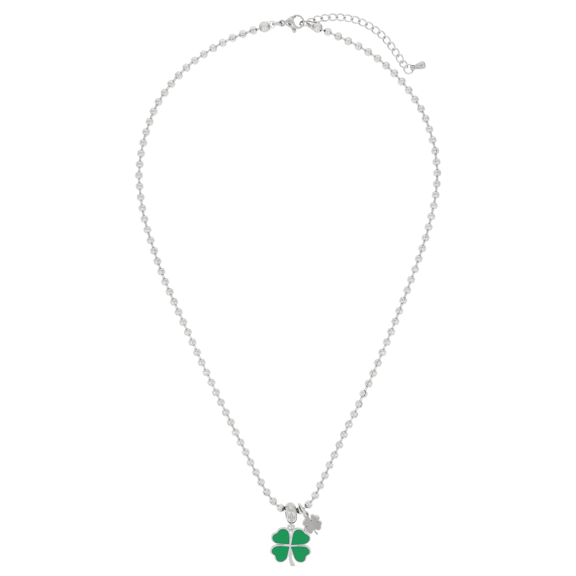 Twin Four Leaf Clover Necklace