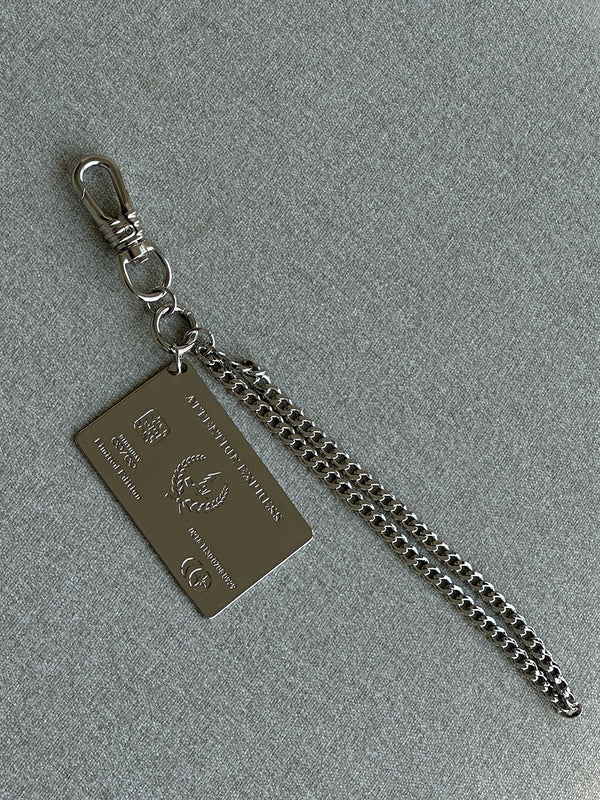 ASCLO Nickel Card Key Ring