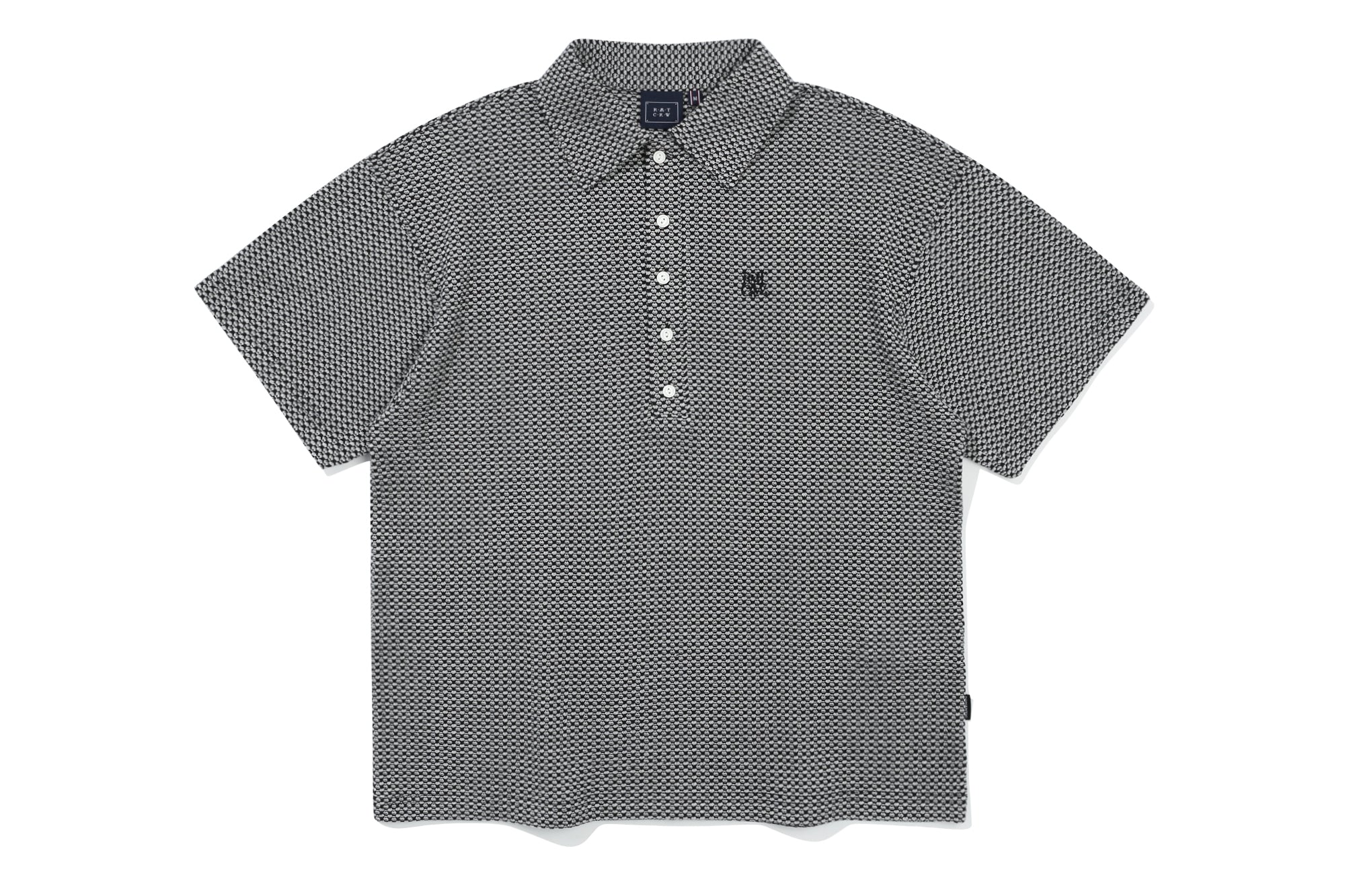 RECENT BUTTON KNIT POLO_BLACK