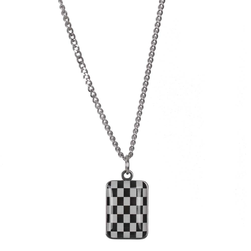 check pattern necklace