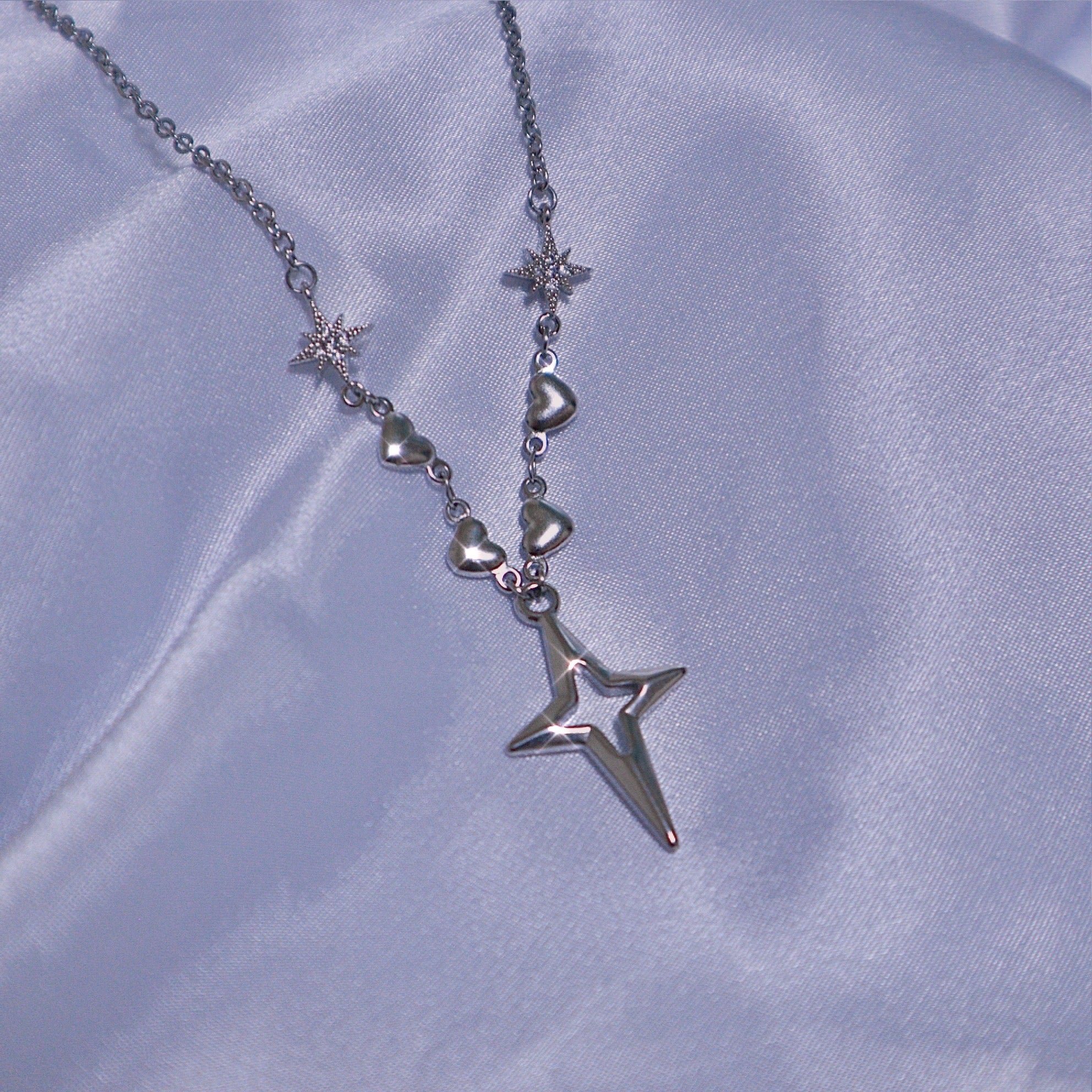 heart star necklace