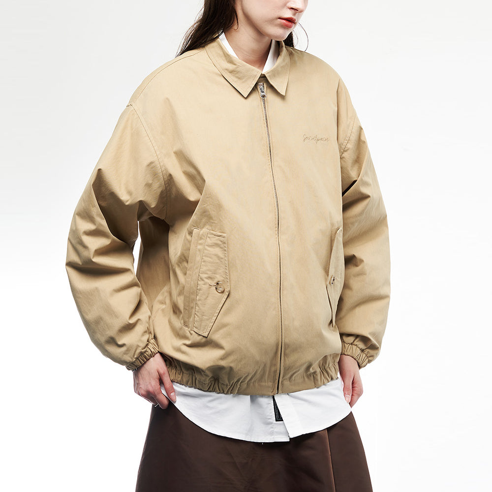 SP COTTON QUILTING BLOUSON-BEIGE