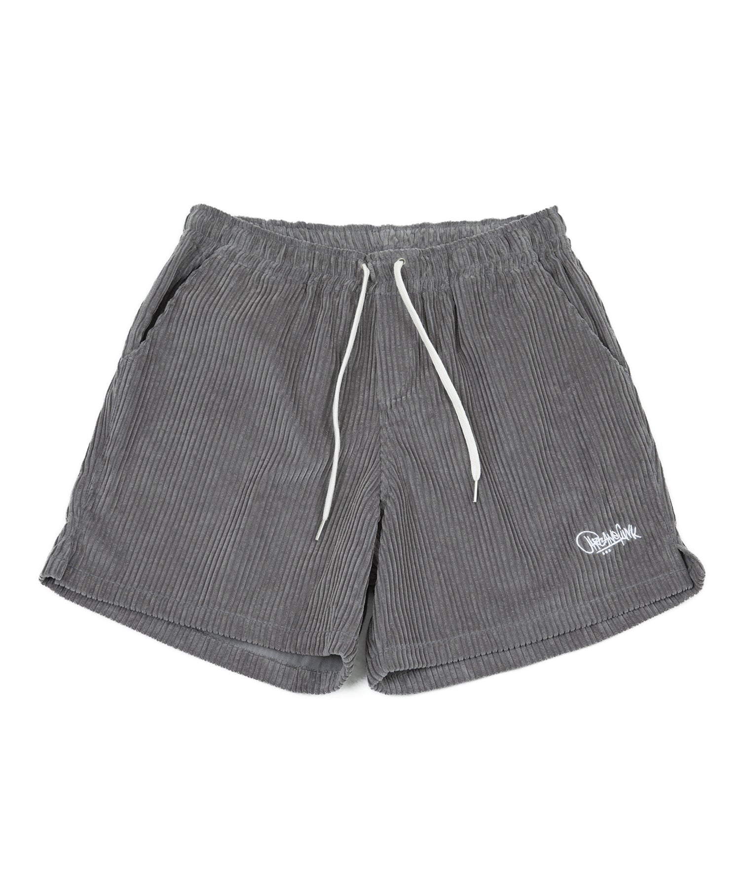 CORDUROY LOGO HALF PANTS gray