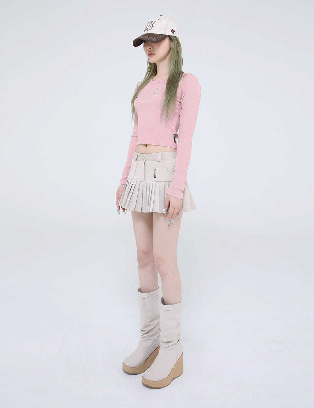 DAILY CROP CARDIGAN(PINK)