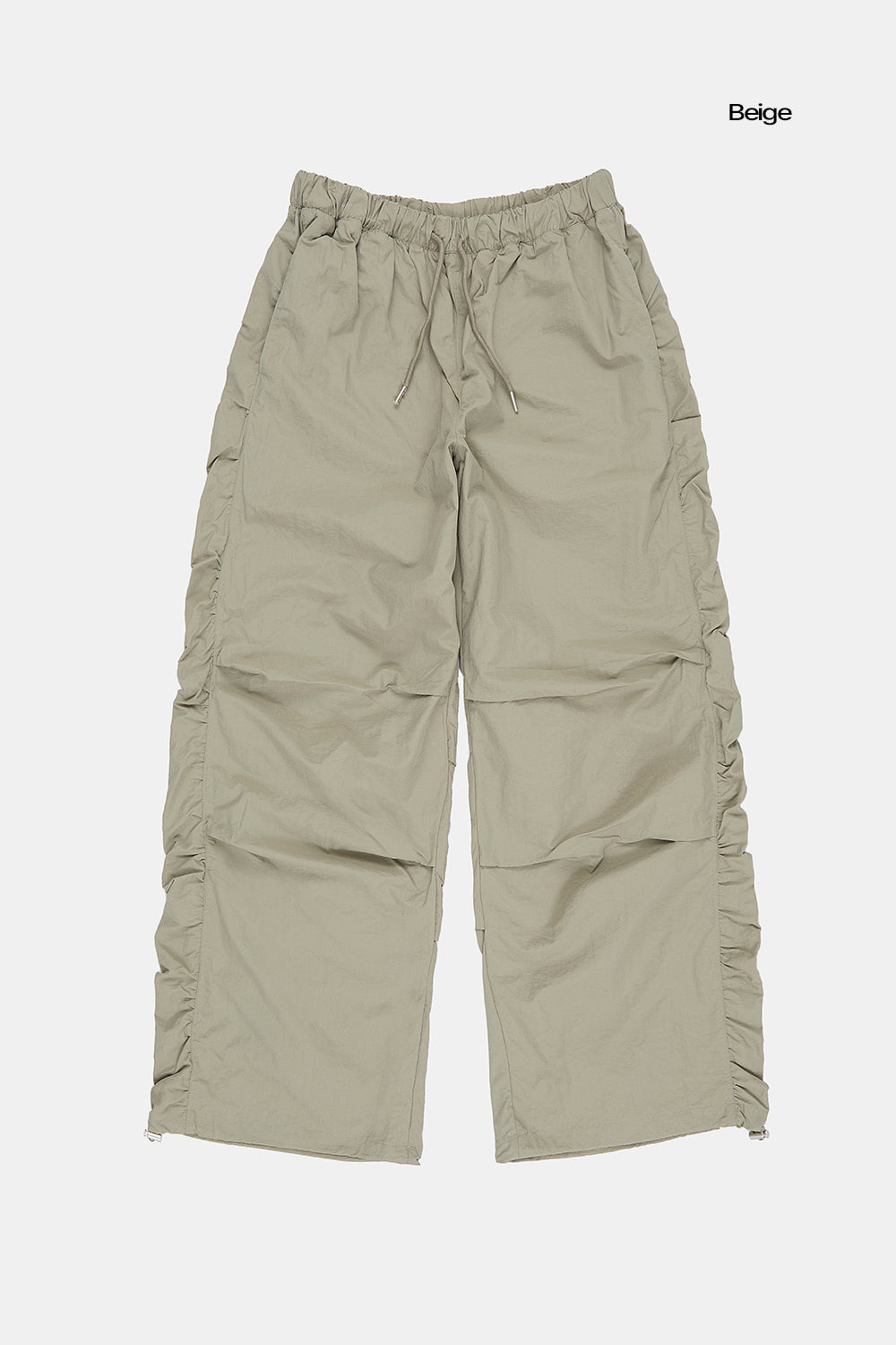 Keep side shirring parachute pants