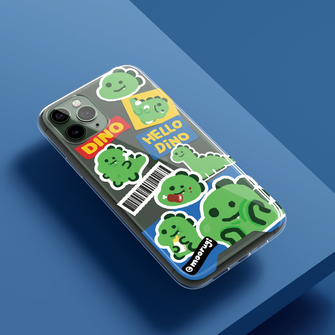 Dino sticker Jellyhard Case