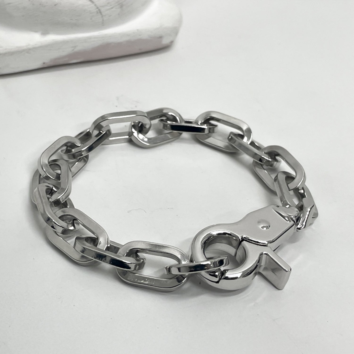 [BLESSEDBULLET]11mm round chain link bracelet_dark silver