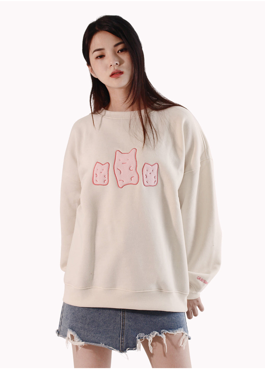 robotjellybear Sweatshirt - ivorypink