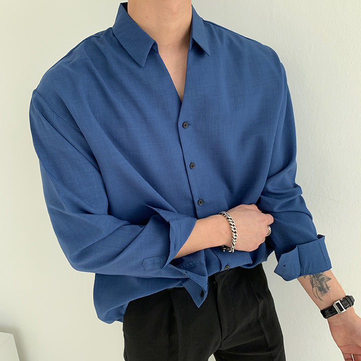 Men's Spring Summer Open Collar Shirt (8 colors)