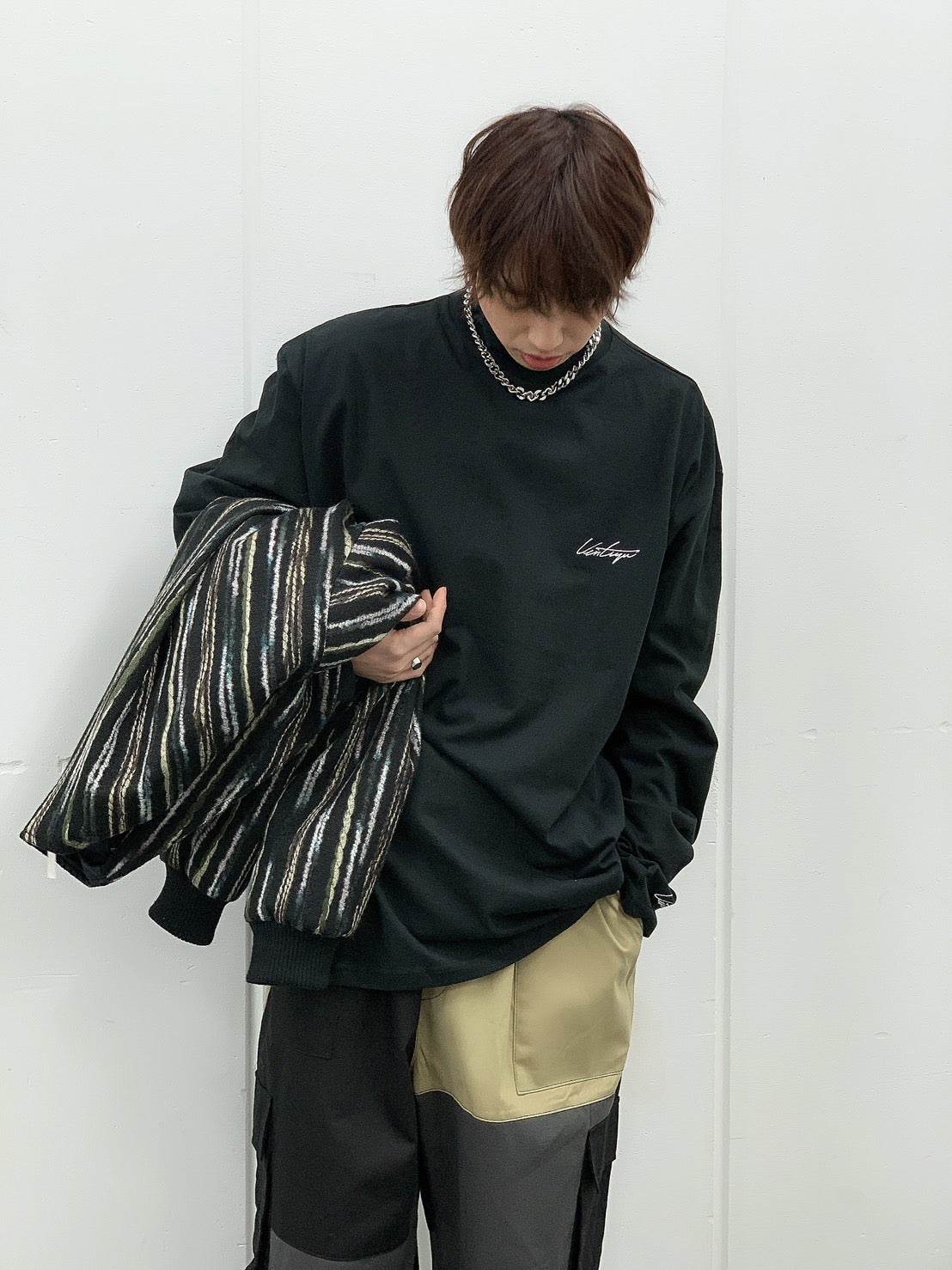 VENTIQU Embroidery long tee （送料込）- ONEWILL