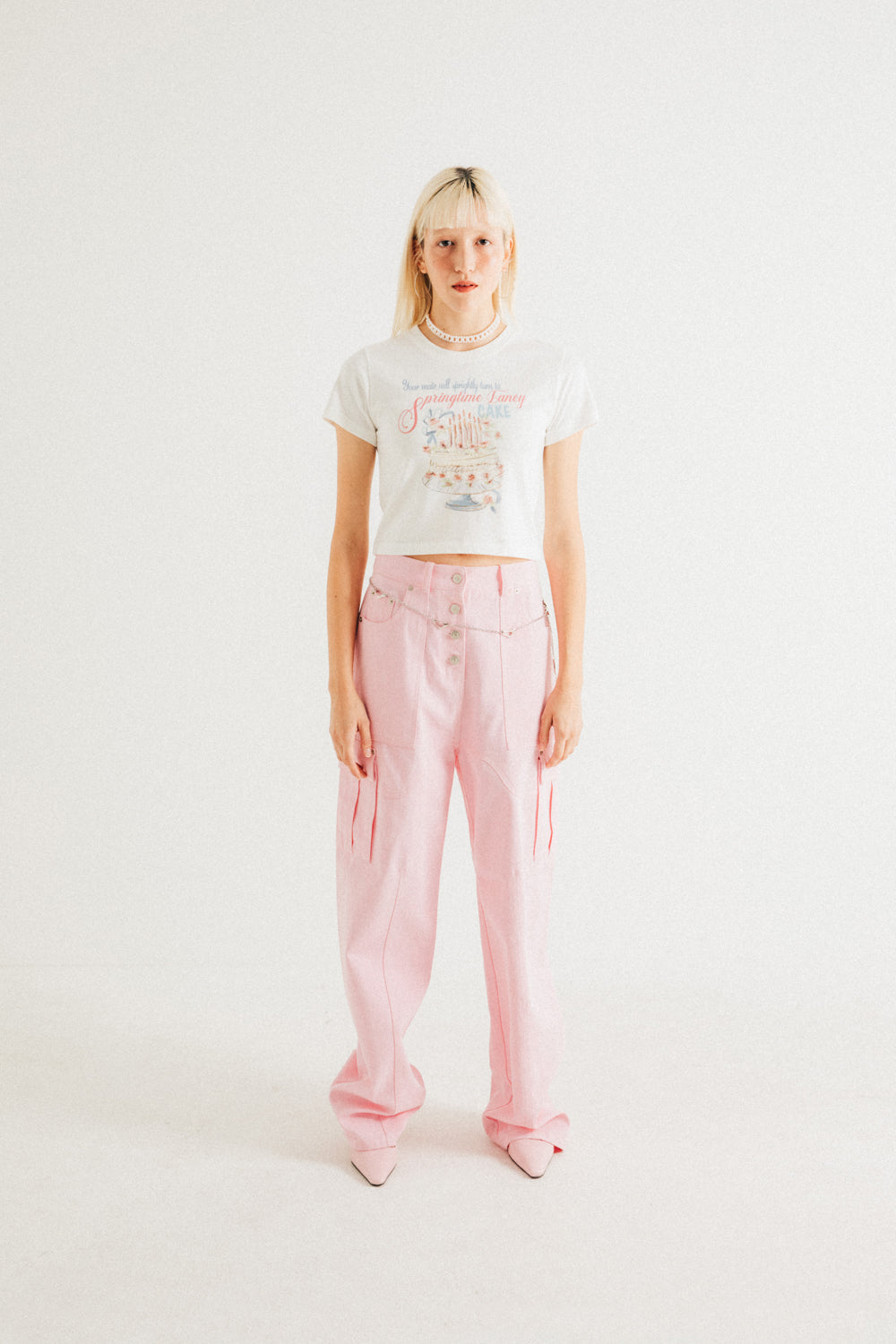 DIMANCHE CAKE CROP T-SHIRT