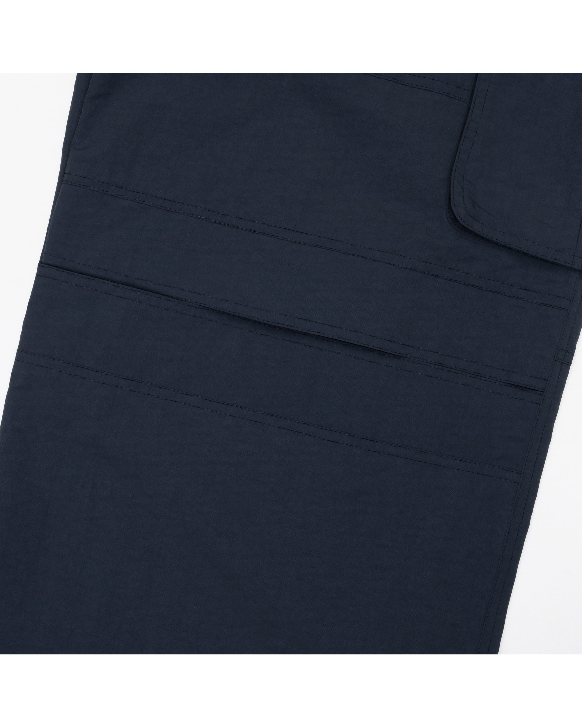 Stretched Knee Slit Cargo Pants (Navy)