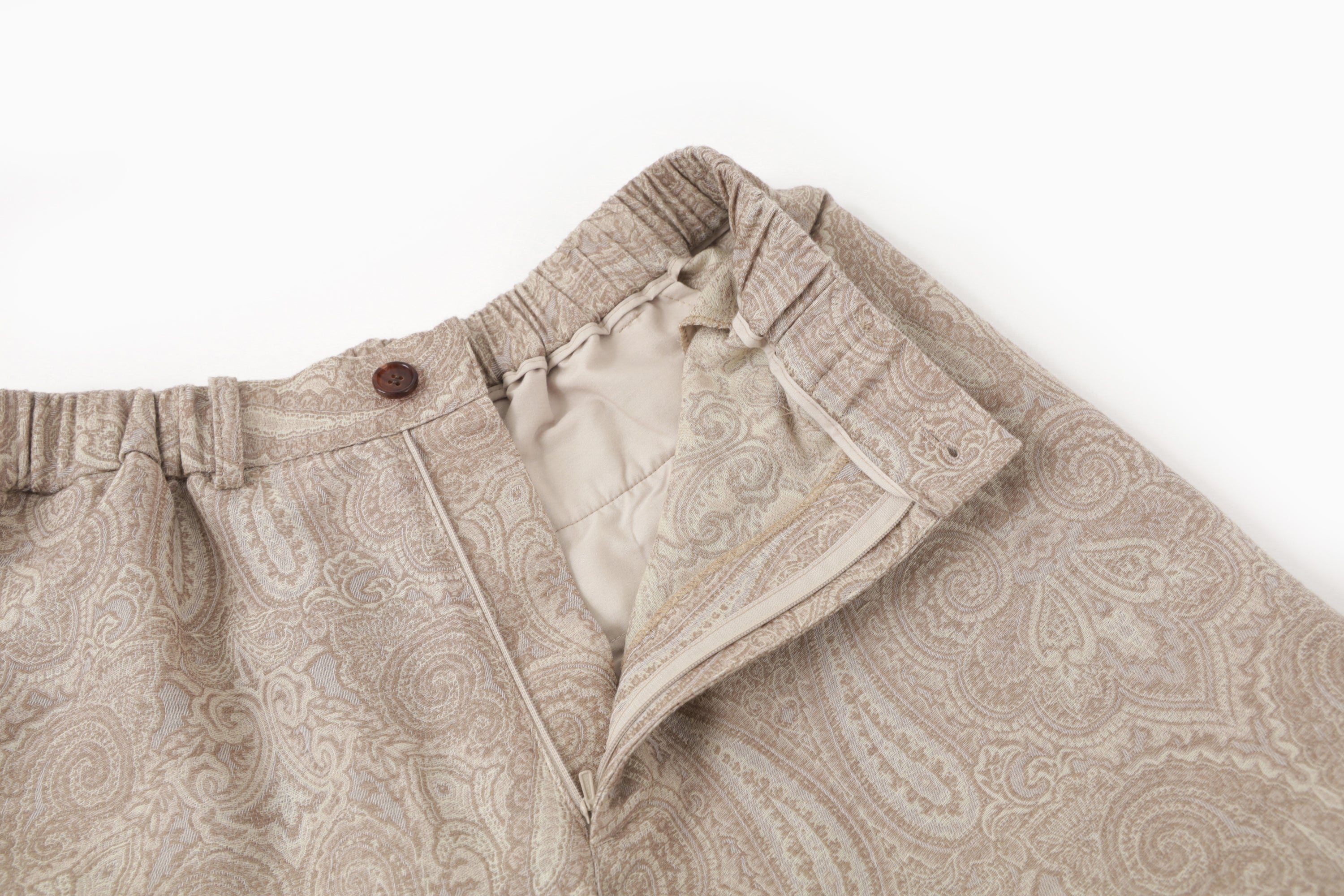 BEIGE JACQUARD PANTS