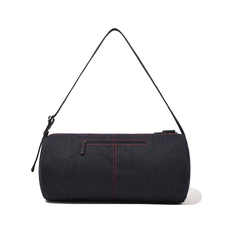 POCKET VINTAGE STITCH POINT DUFFLE BAG [DARK BLUE]