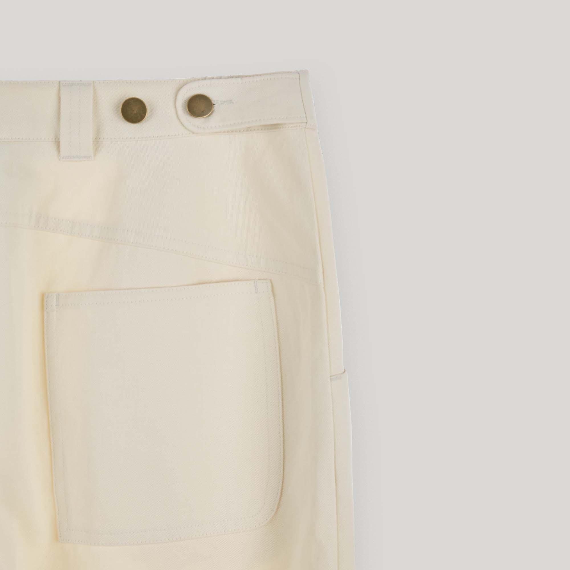 Cream Wide Wing Pants