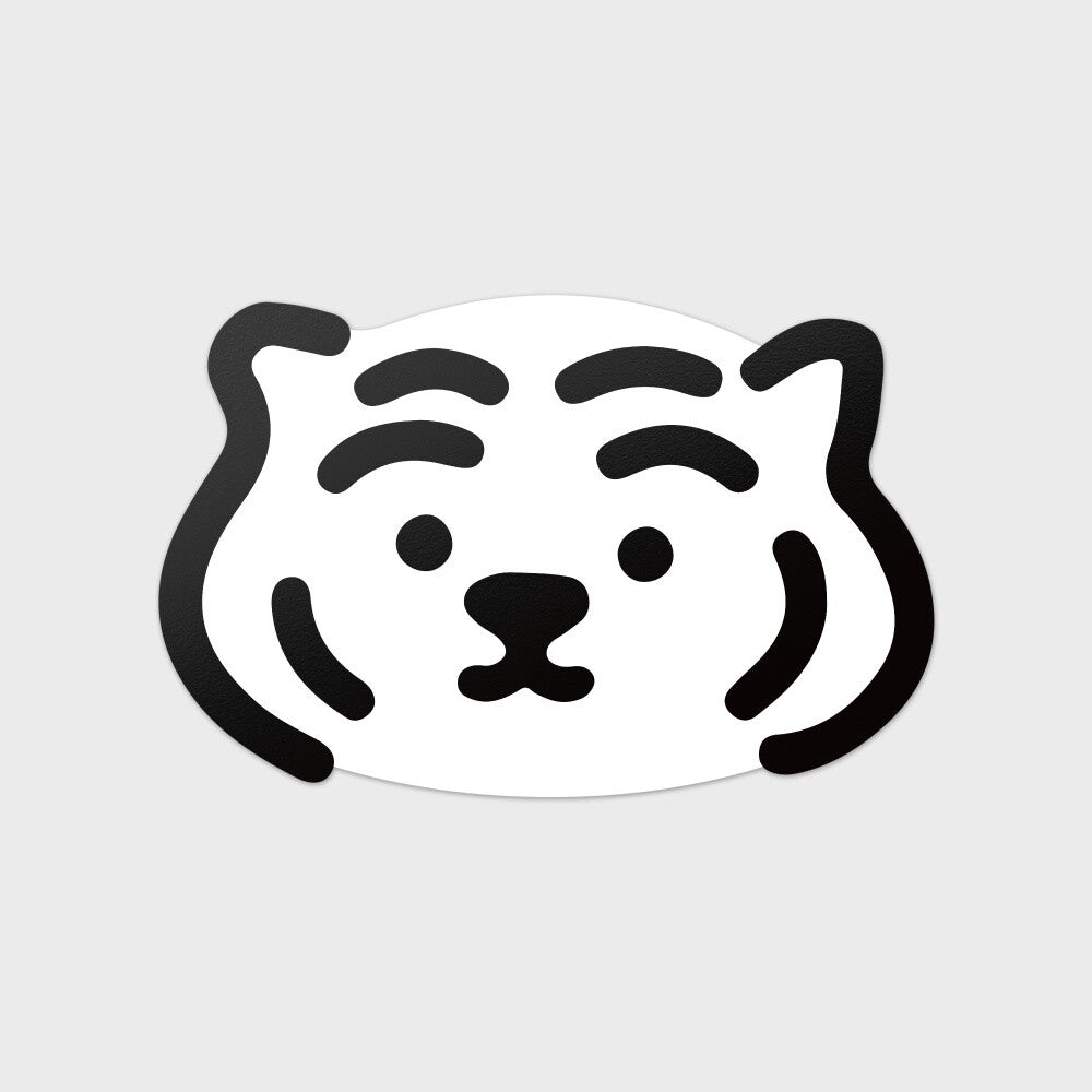 WHITE TIGER FACE BIG REMOVABLE STICKER