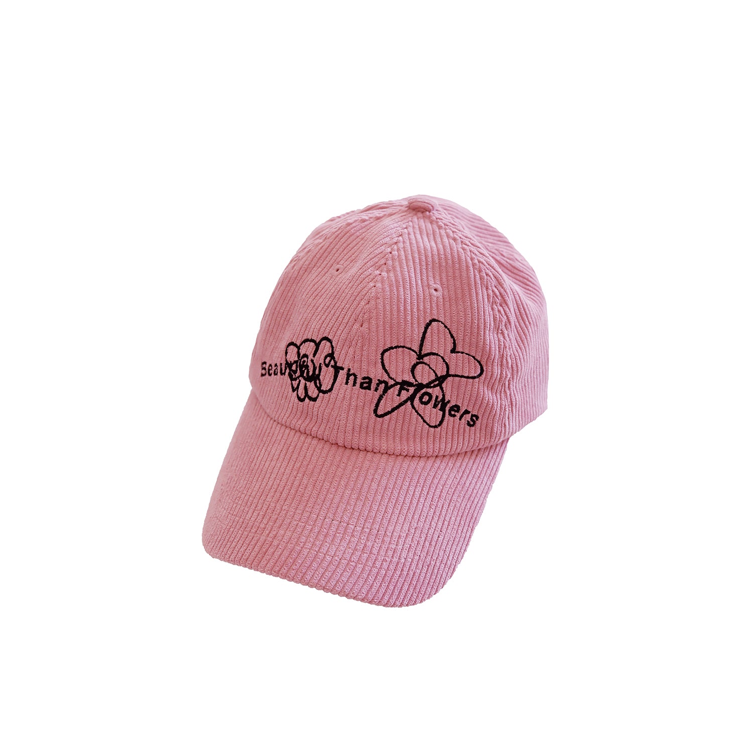 Beautiful Than Flowers Corduroy Cap / Pink