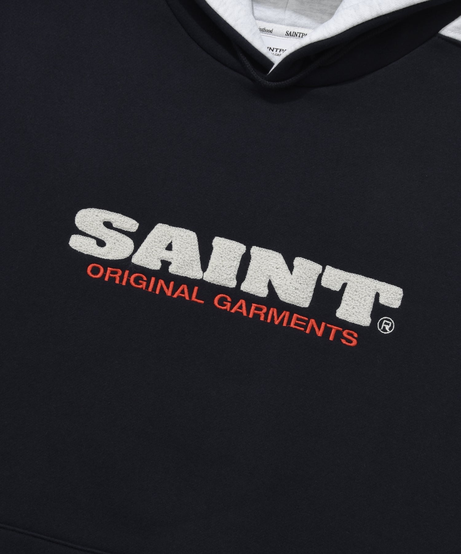 SP SAINT LOGO BLOCK HOOD-NAVY