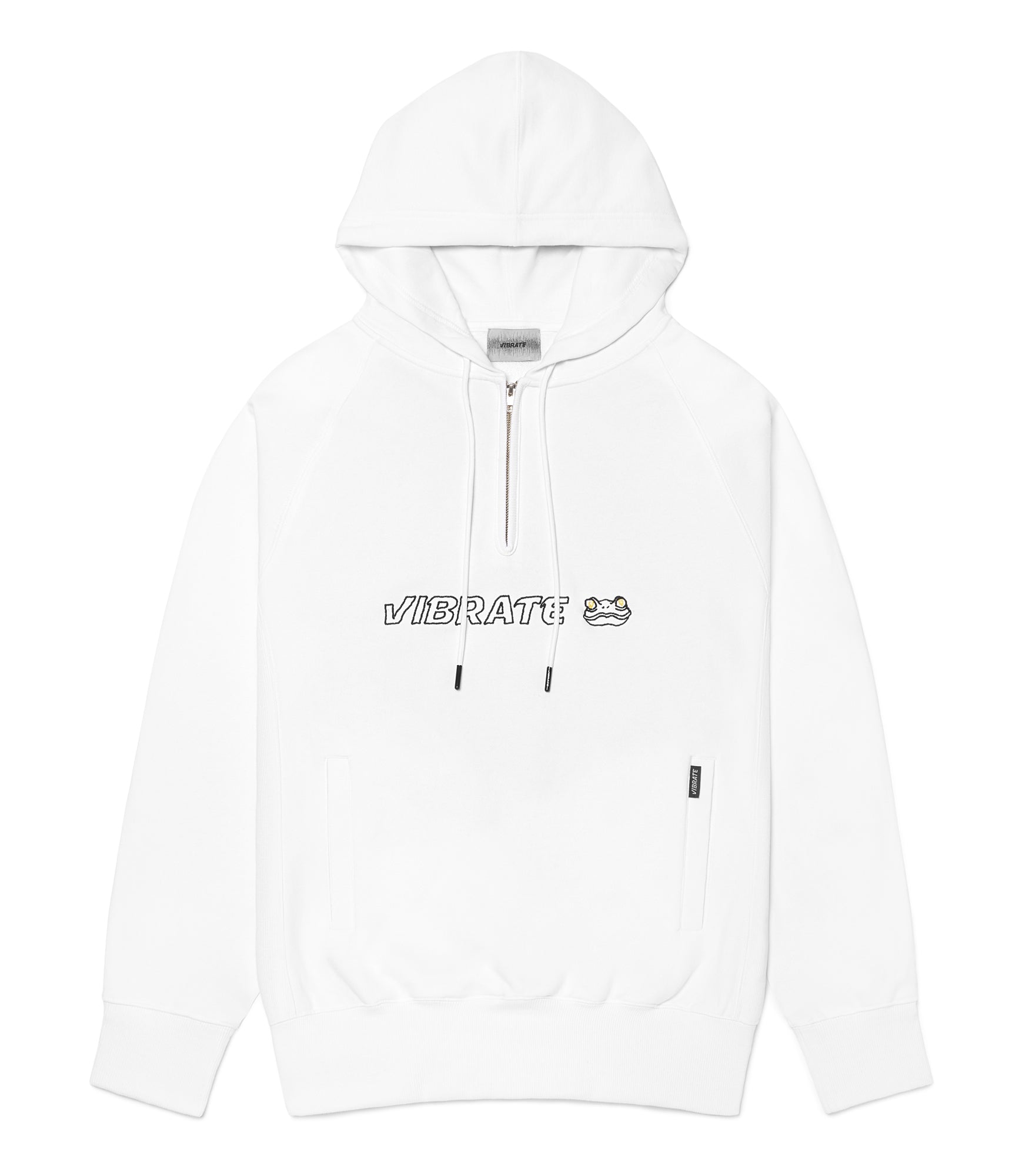 white half zip hoodie