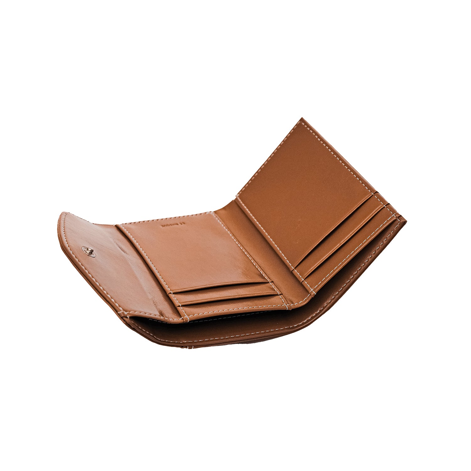 DOT MINI Half Card Wallets cognac wood