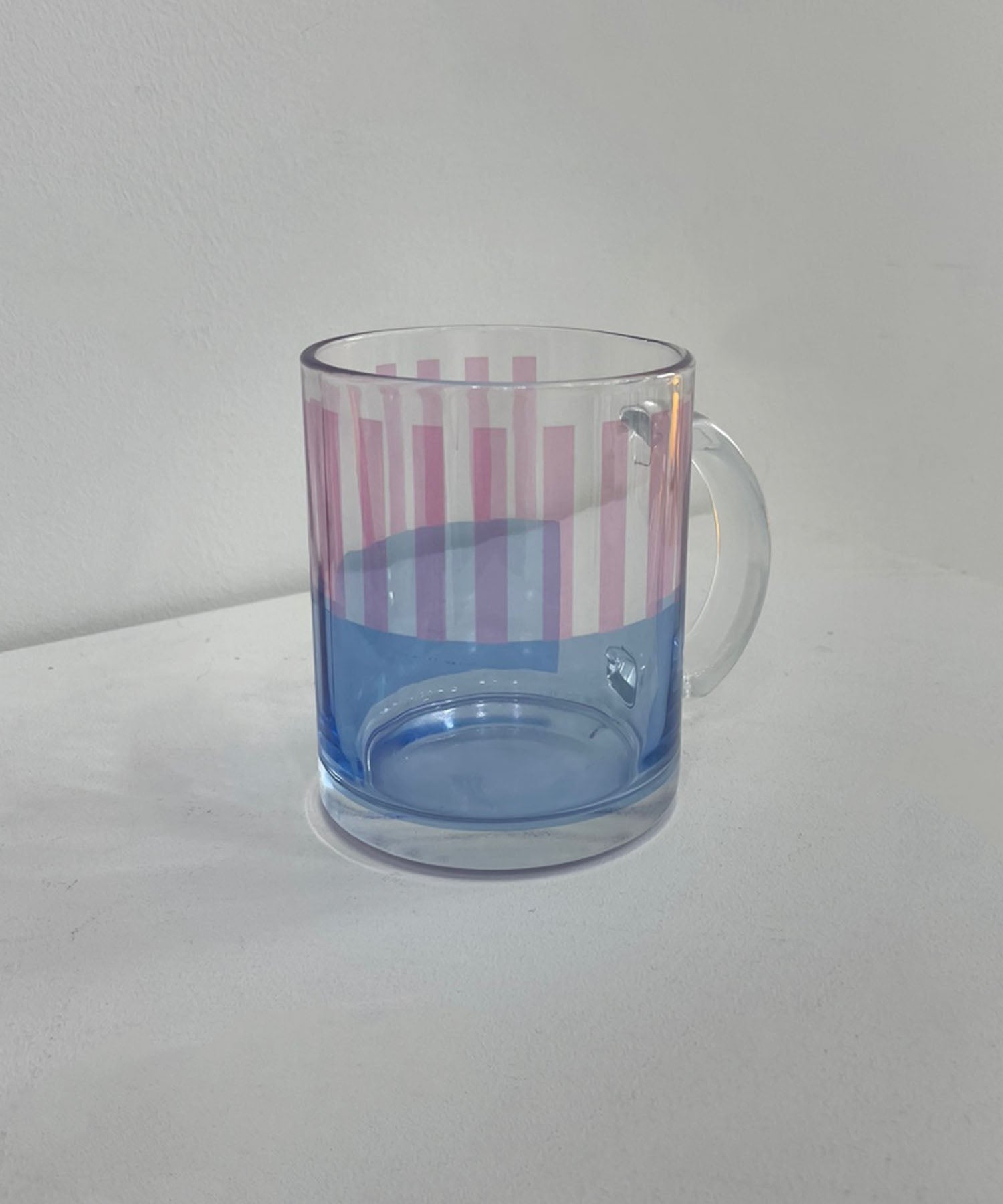 Half Striped Transparent Mug