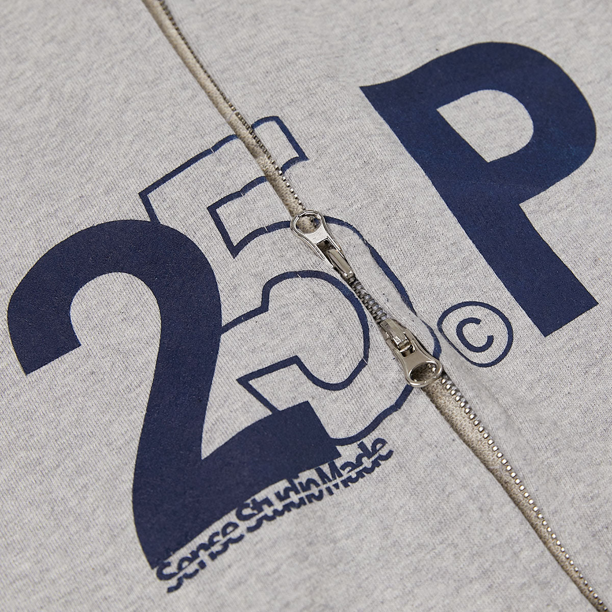 25P SENSE LOGO HOOD ZIP UP_GRAY