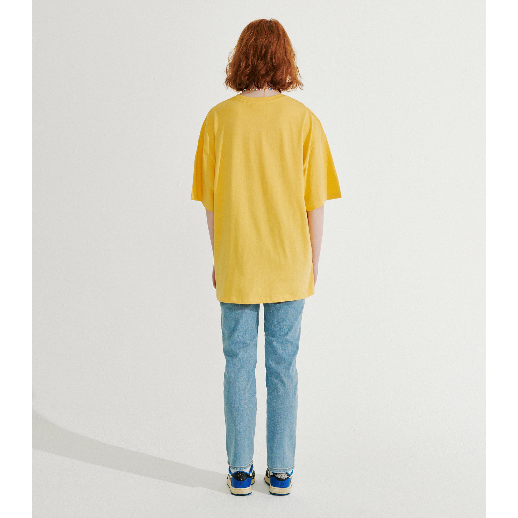 DIVING PRINT OVERFIT T-SHIRT _ YELLOW