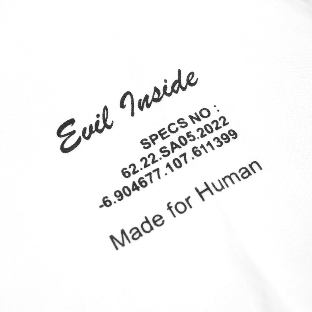 EVIL LONGSLEEVE TSHIRT - OUTSIDER L22 WHITE