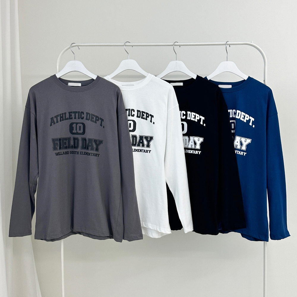 overfit box lettering long sleeve