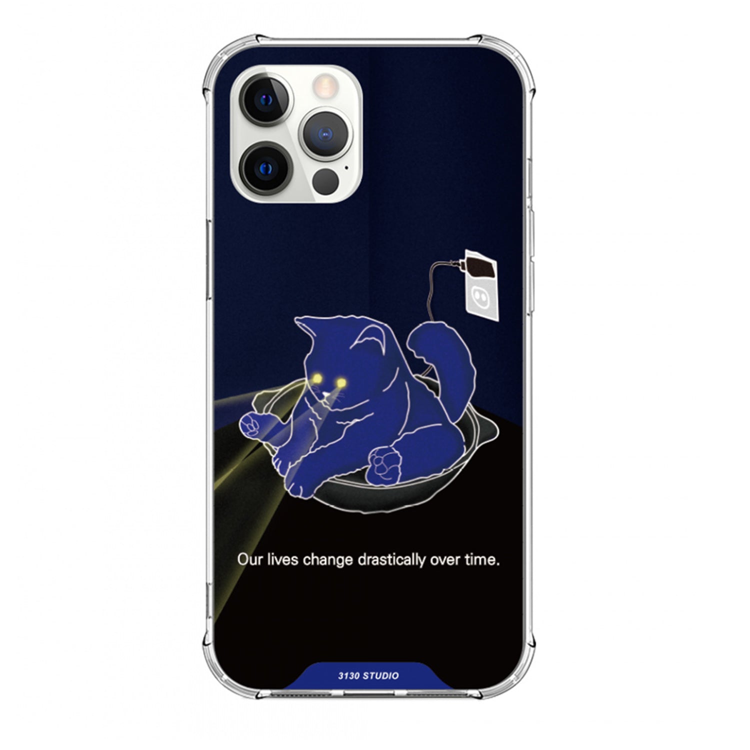 charging blue cat case