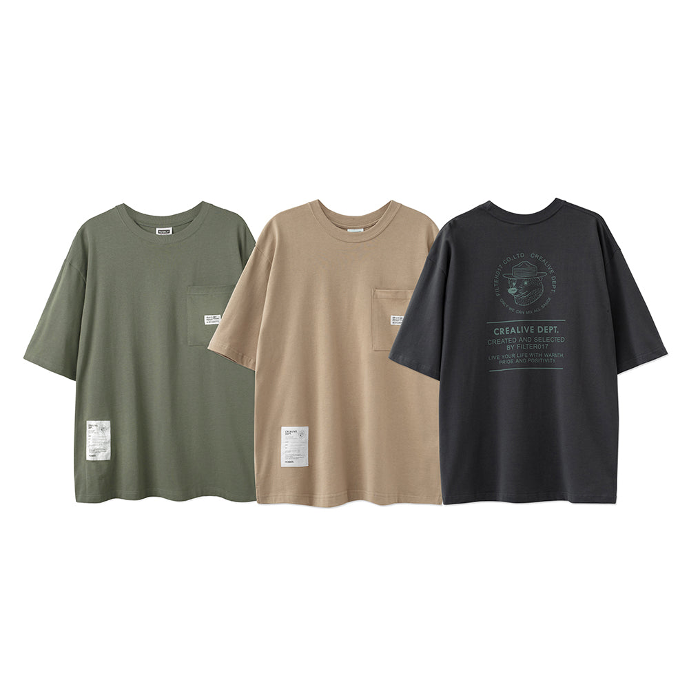 Filter017 ミックスバジャー ポケットTシャツ