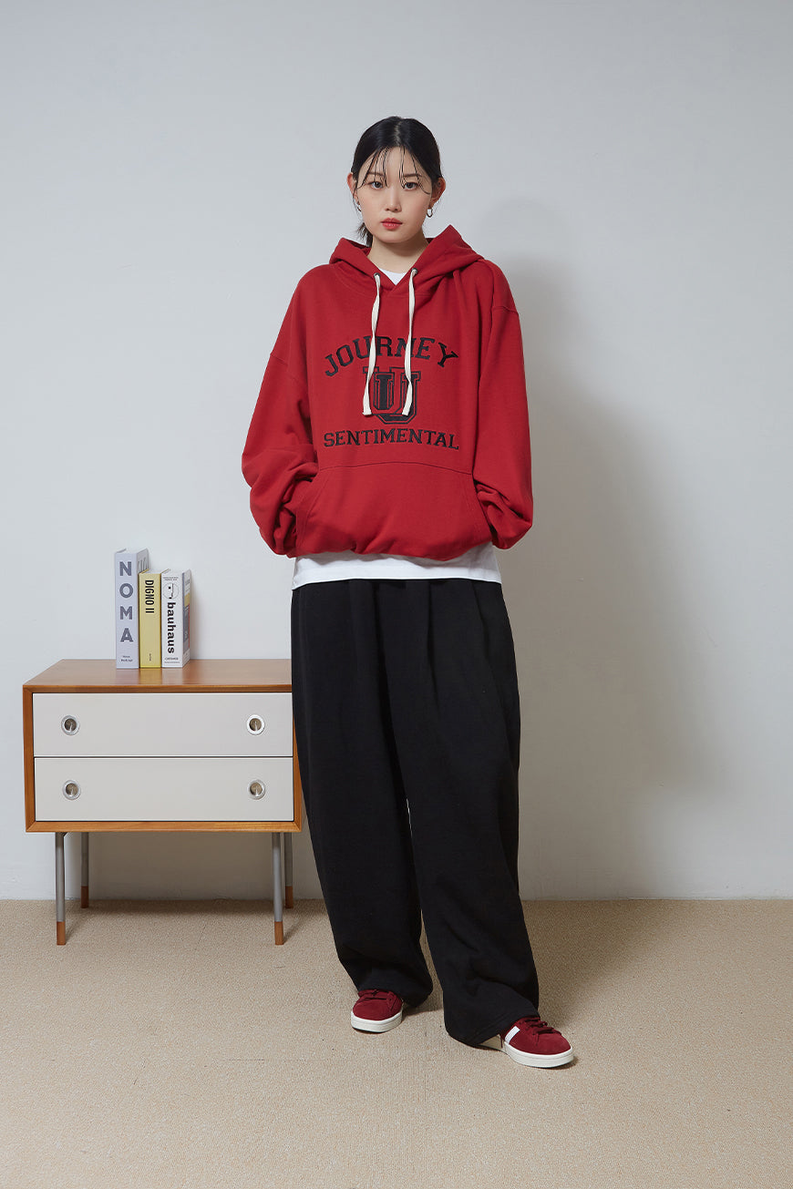 Sentimental Logo Hoodie (Deep Red)