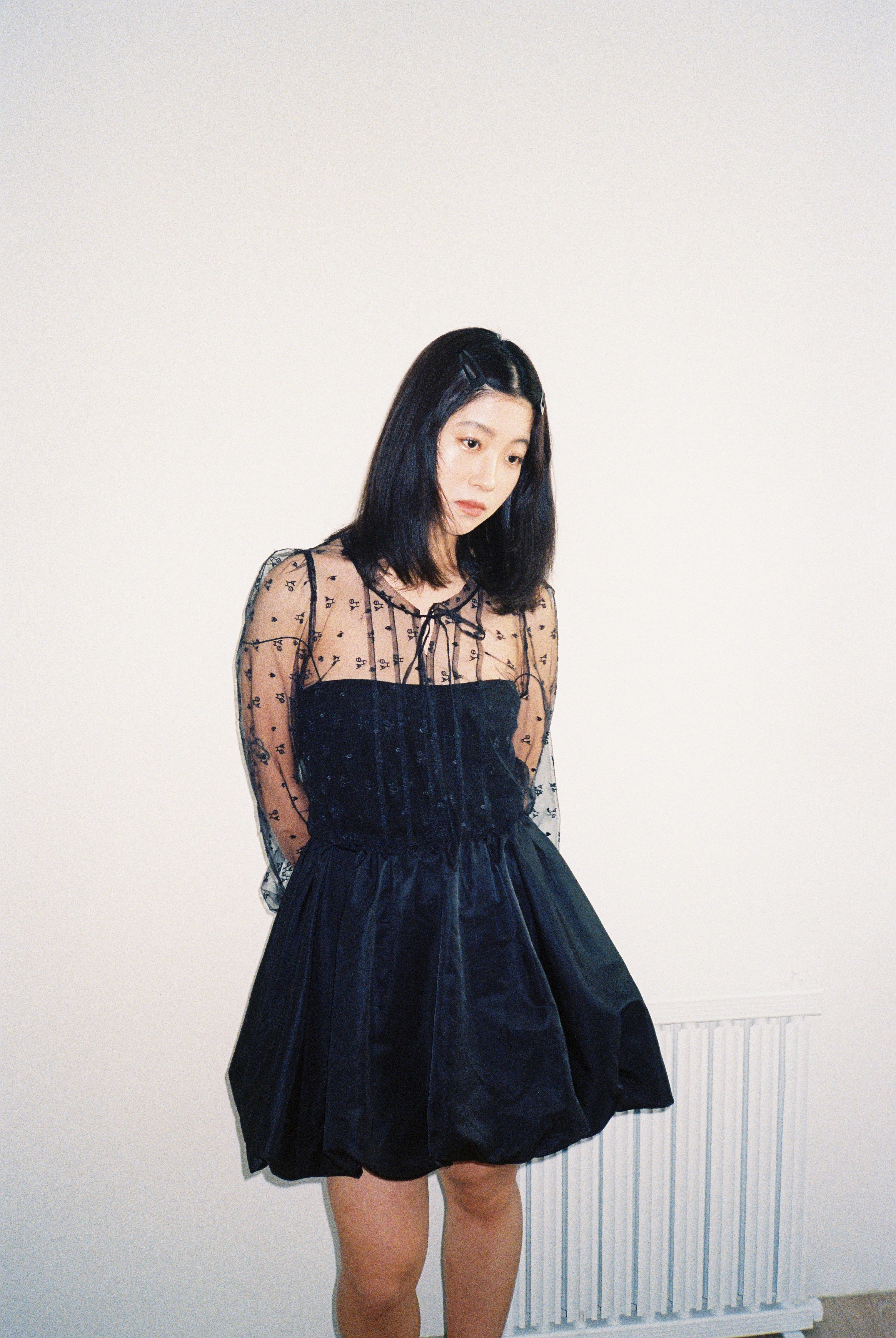 CLOUD TULLE DRESS _BLACK