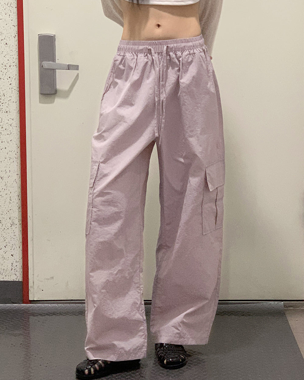 Sio Summer Banding Wide Cargo Pants