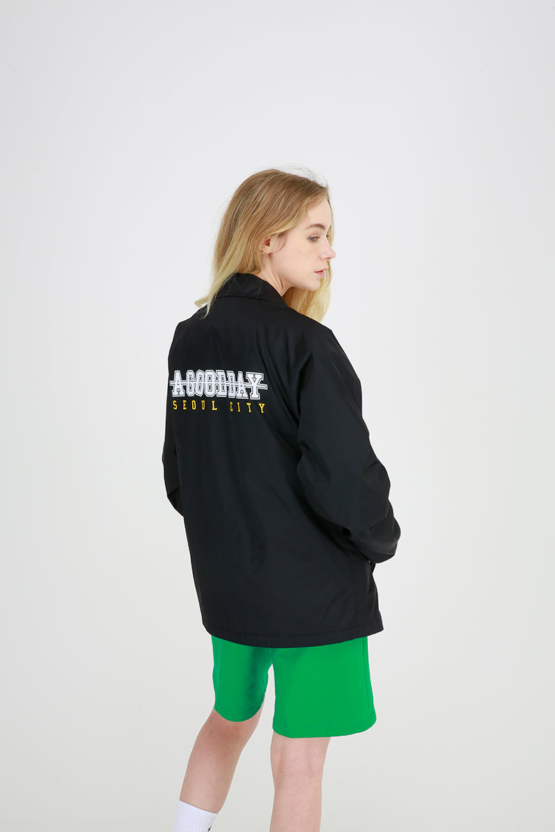 SMILE COACH JACKET (BLACK)