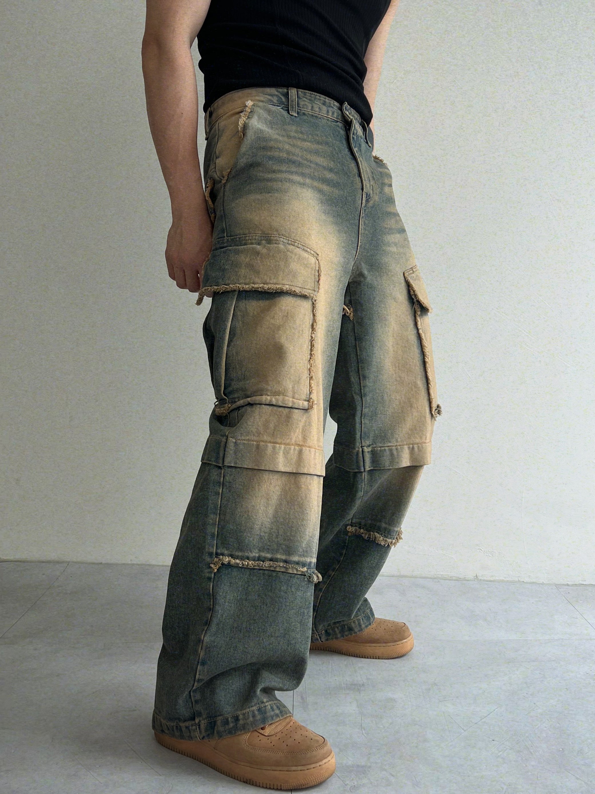 Franket Cargo Denim Pants(2colors)