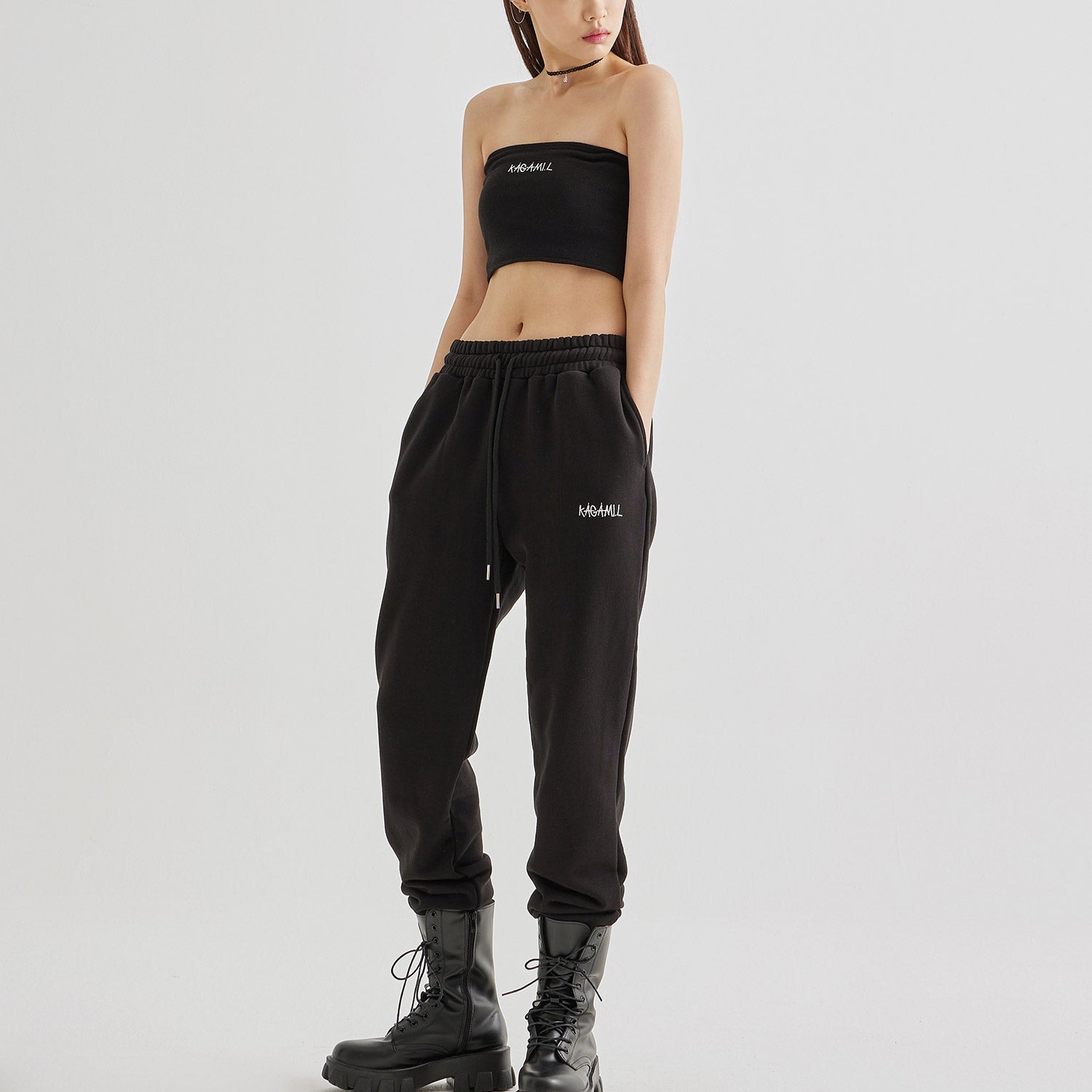 Signature Logo pants Black