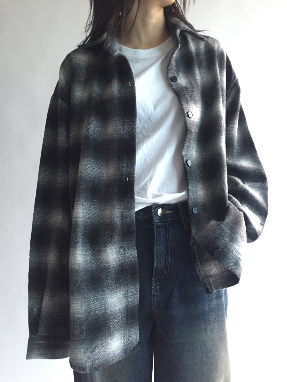 Wool checkered shirt