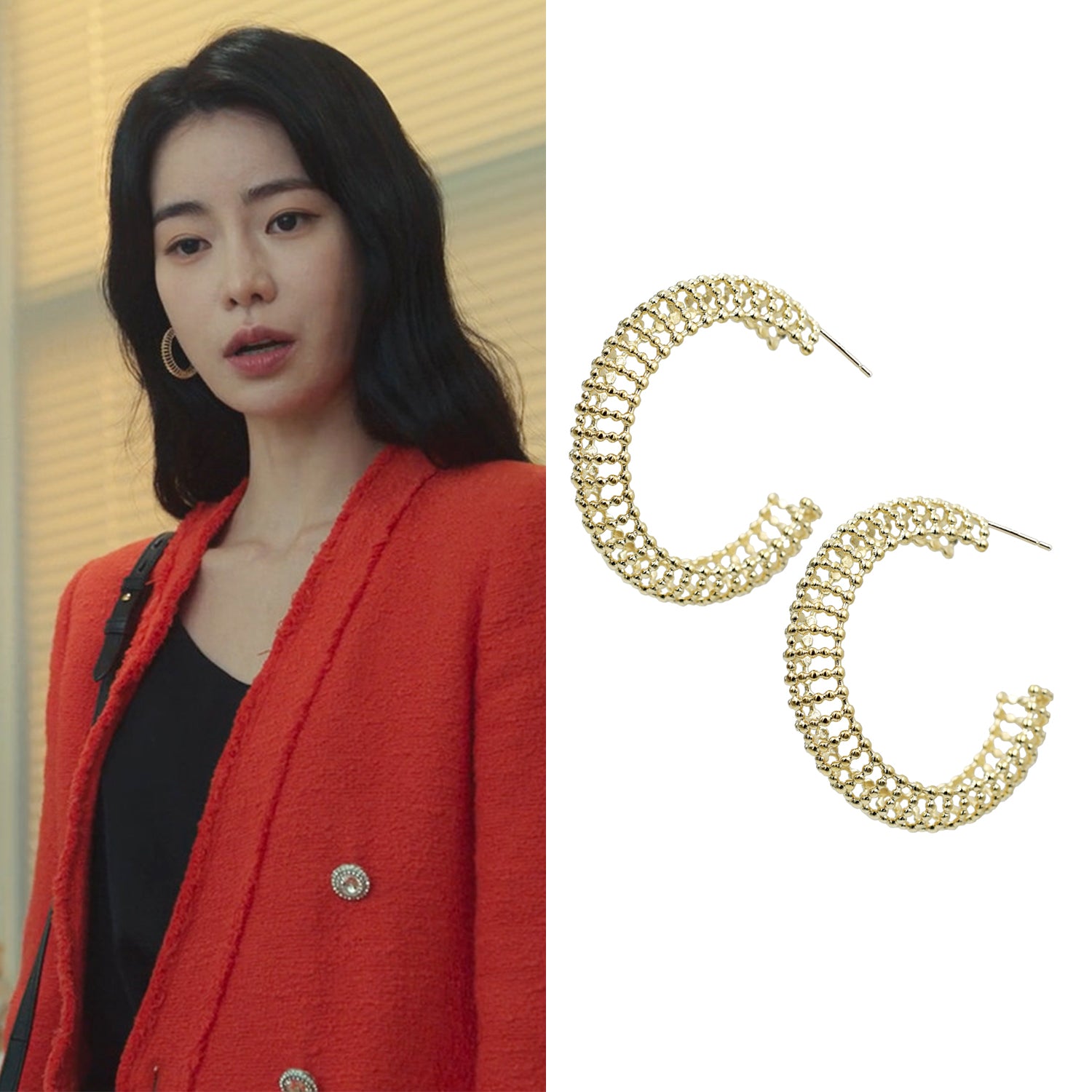 [The Glory] Tara Hoop Earrings