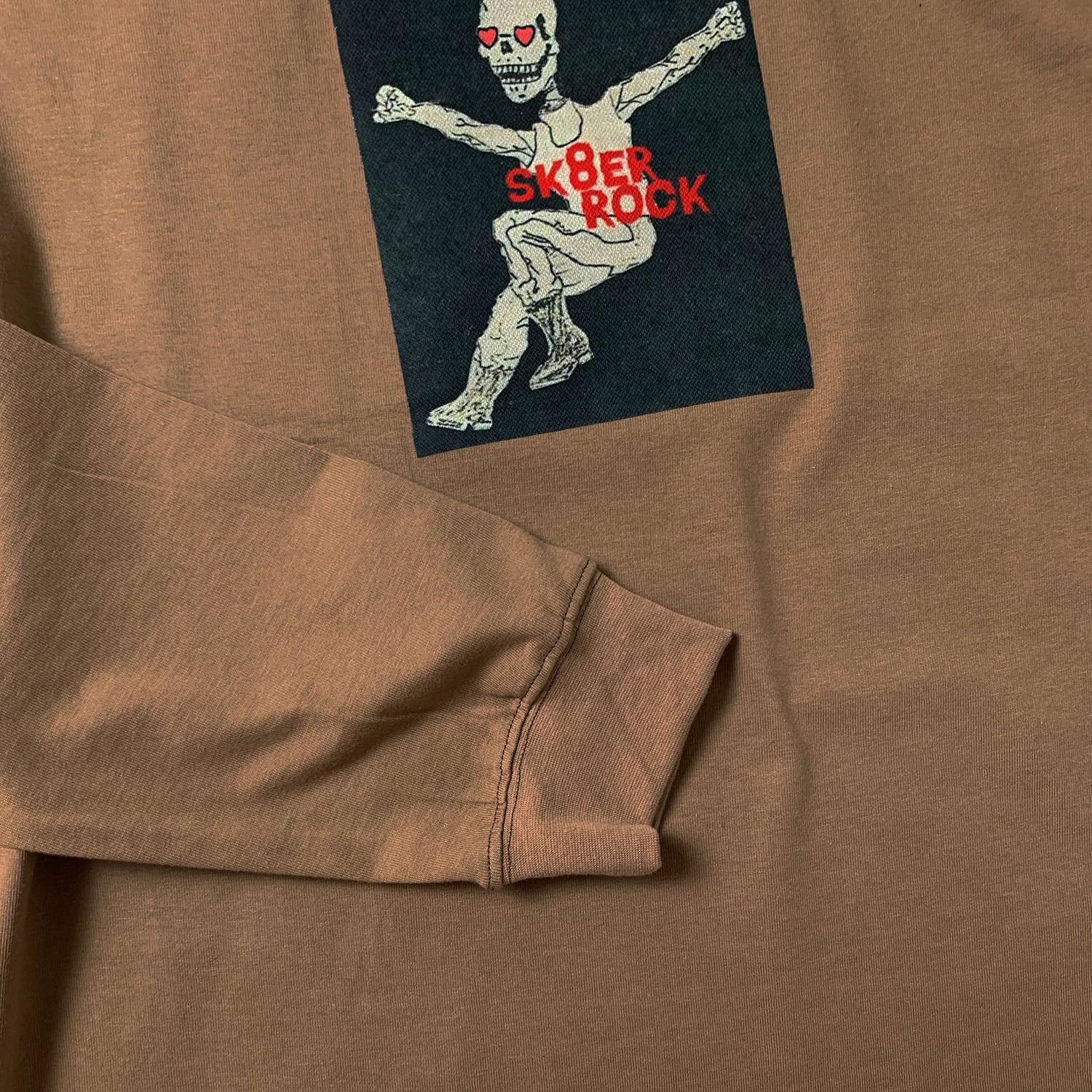 HOORAY LONG SLEEVE T-SHIRT LIGHT BROWN