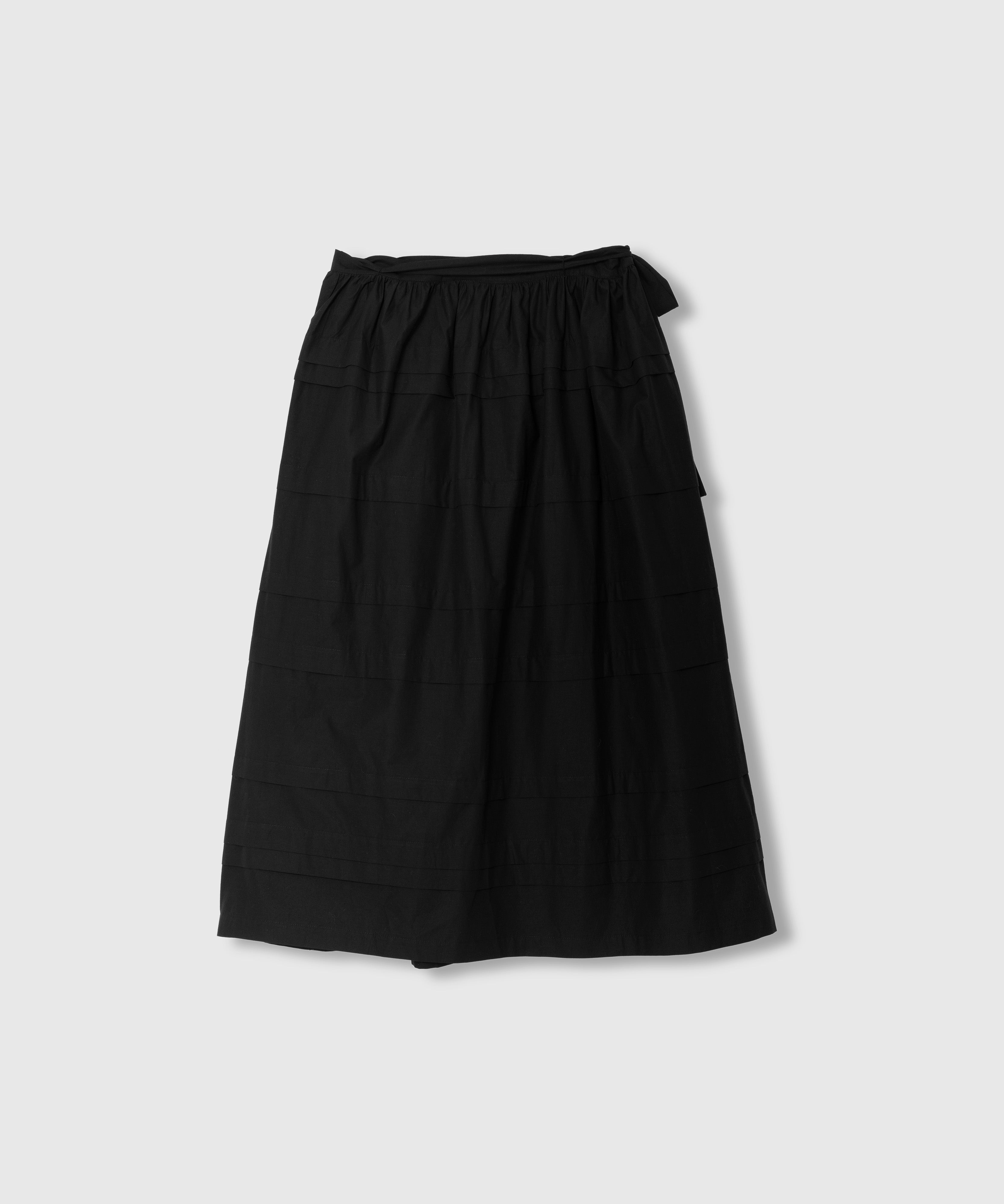 FRILL LONG SKIRT_Black