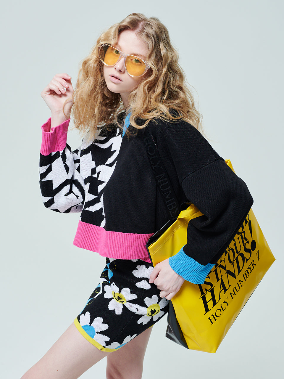 SMILE BIG SIZE SHOPPER BAG_YELLOW