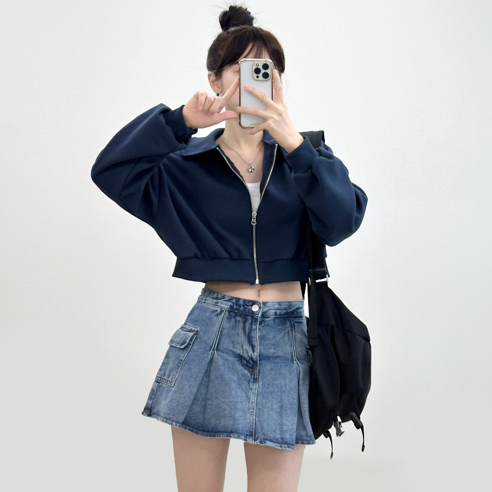 Cargo pleated mini skirt